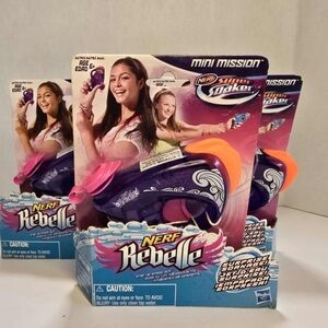 Nerf Rebelle Purple Mini Mission Soaker - New In Package Lot Of 3